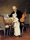 Lessons Paintings - The Music Lesson by Eduard Charlemont